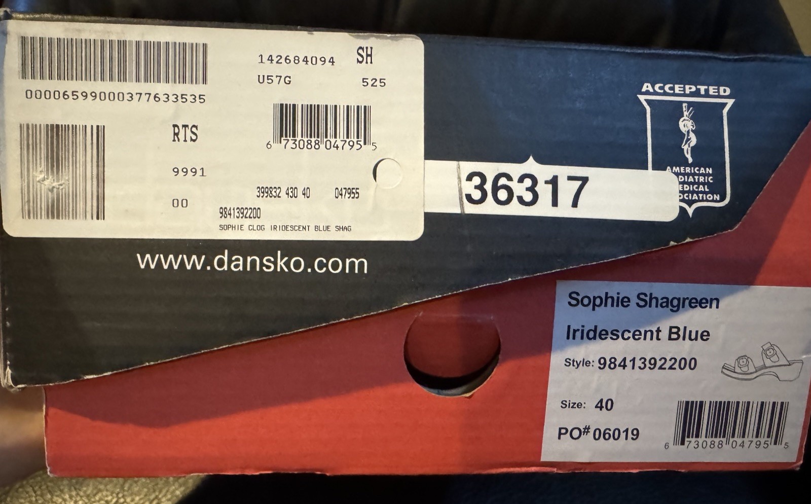 Dansko Sophie Shagreen Iridescent Blue sandals EUR size 41/ US 10-10.5