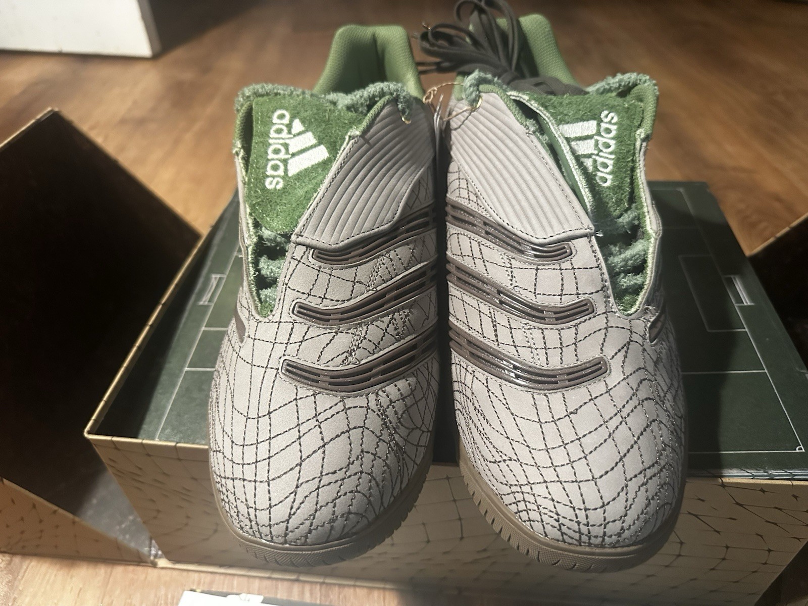 adidas Predator Sala x better+ x Andu.C Men’s Gray Green Lace-Up Low Top