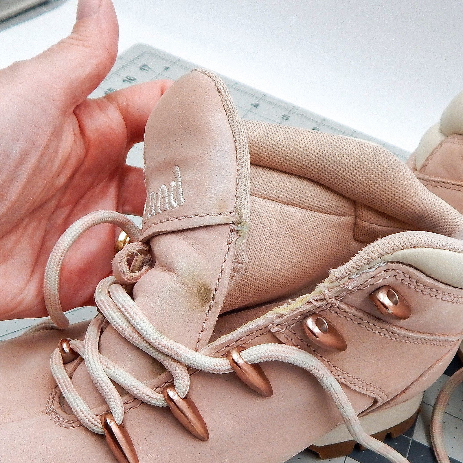 Timberland Women’s Euro Sprint Light Pink Sz 5.5 Girls Nubuck Ankle Hiker Boots