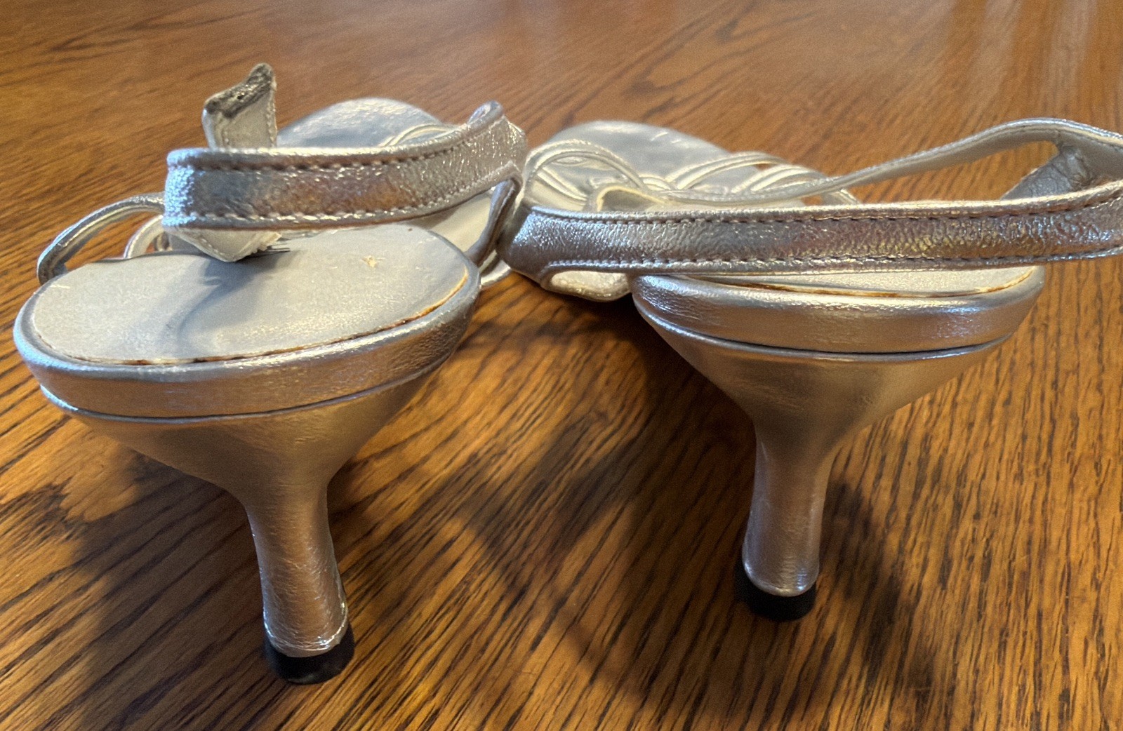 VANELI Strappy Silver Metallic Sandal Heels Women’s Sz 8.5