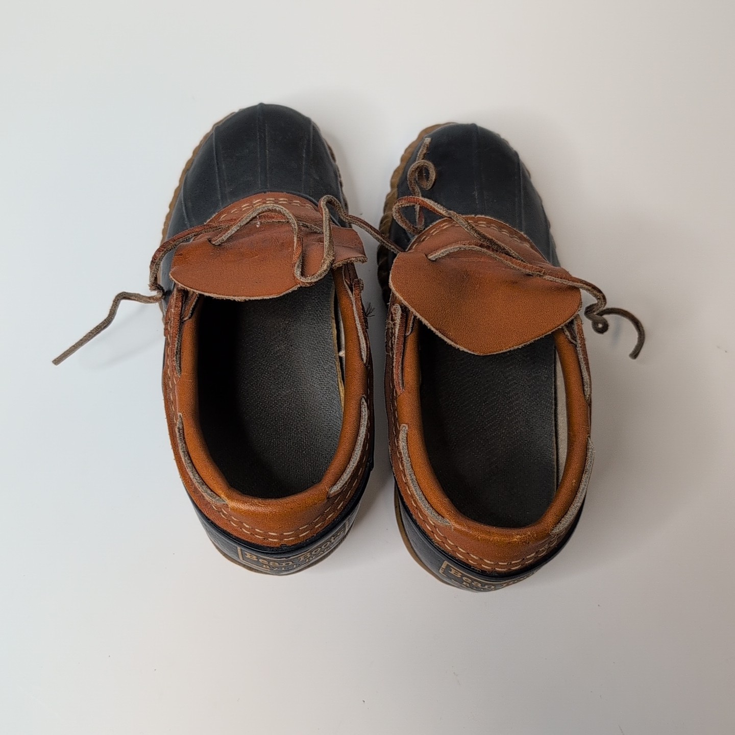 LL Bean Duck Bean Boots Rubber Moc Low Top Brown Vintage USA Made 6LM *Men’s 6*