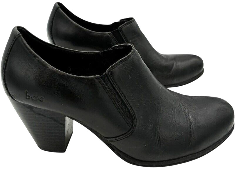 born concepts women’s B0C BC3614 Black Leather 2.5 in heel booties size 8