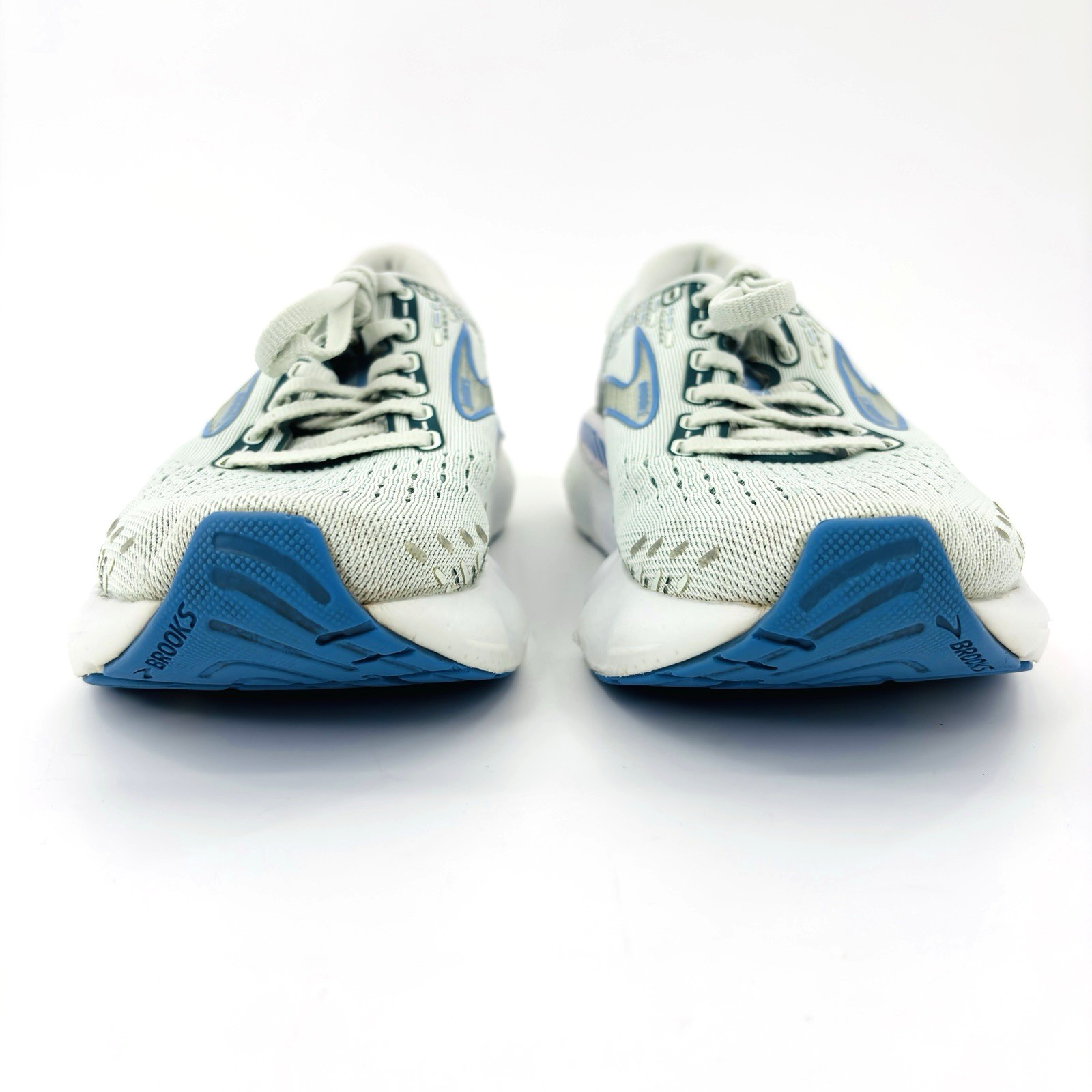 Womens 7.5 B Brooks Glycerin GTS 20 Green Blue Athletic Running Shoe 1203701B494