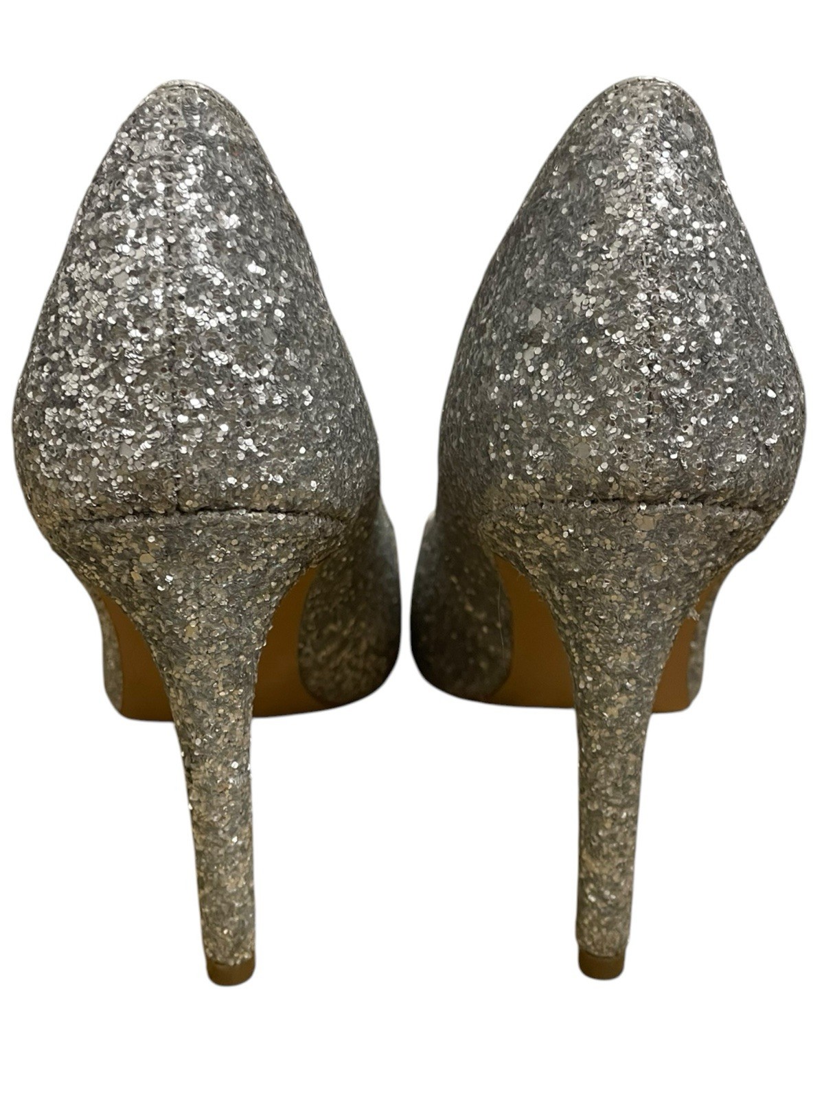 Limelight Silver Glitter Pointed Toe Heels Pumps Size 8