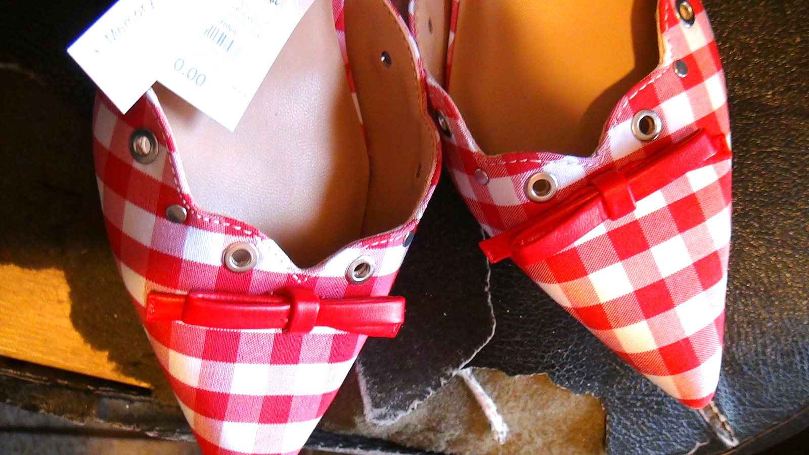 Wild Fable Women’s Lysandra Red White Gingham Eyelet Kitten Heels Sizes 6-11