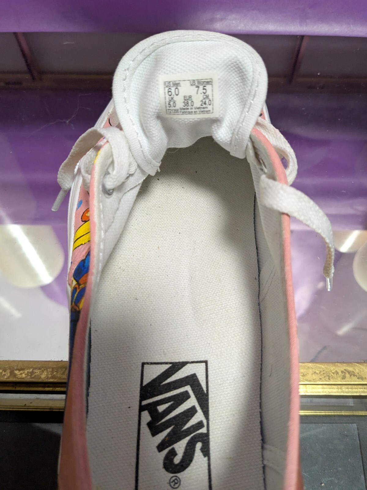 VANS Custom Painted Pikachu x Sailor Mercury By Saara Sneaker Women 7.5 RARE🔥😍