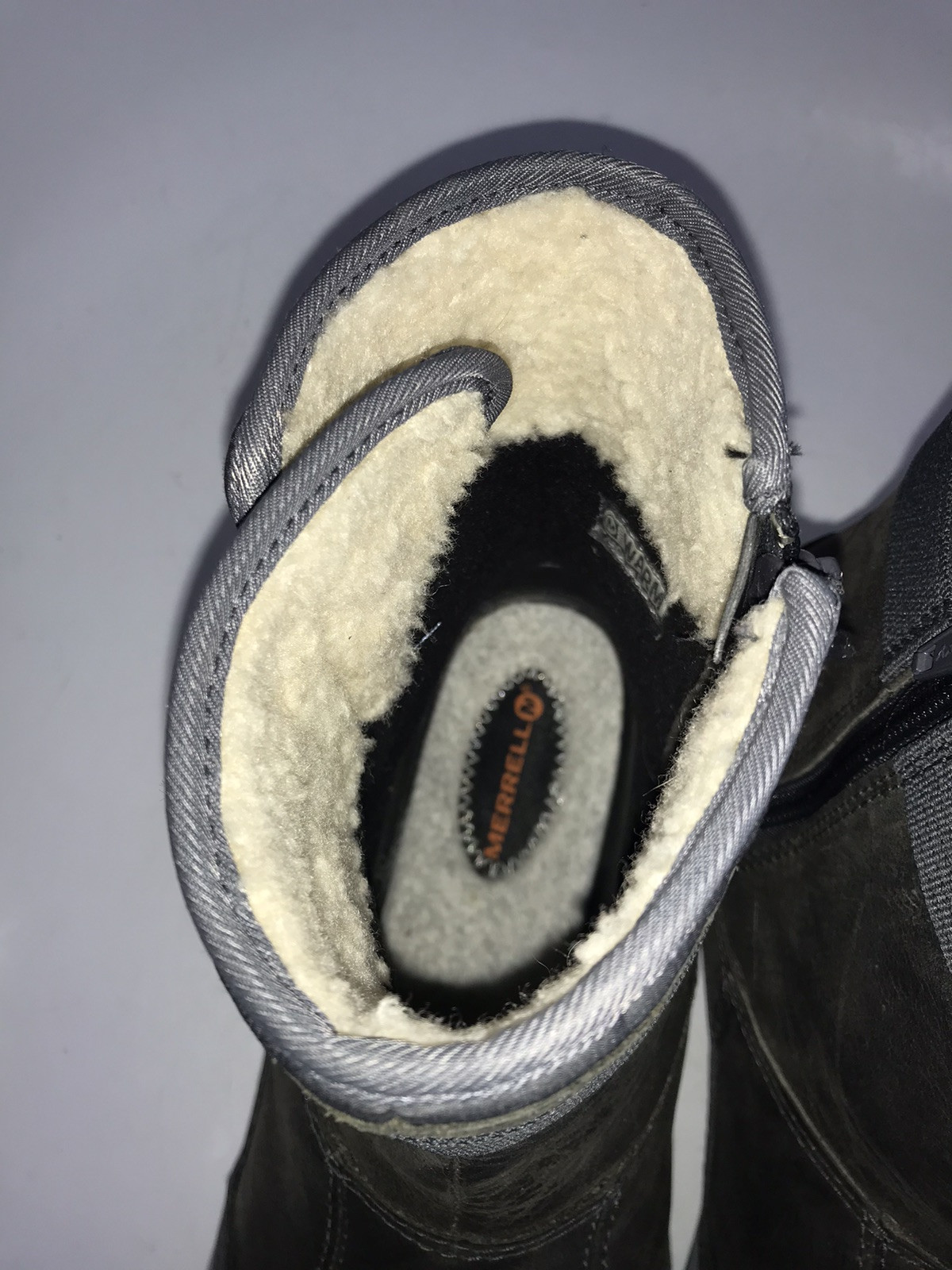 Merrell Women’s Murren Strap Waterproof Snow Boot Pewter Gray Sz 9.5 US