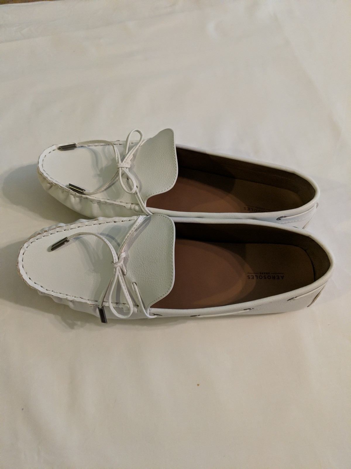 Aerosoles Aware Casual Loafers With Bow White Size 11M