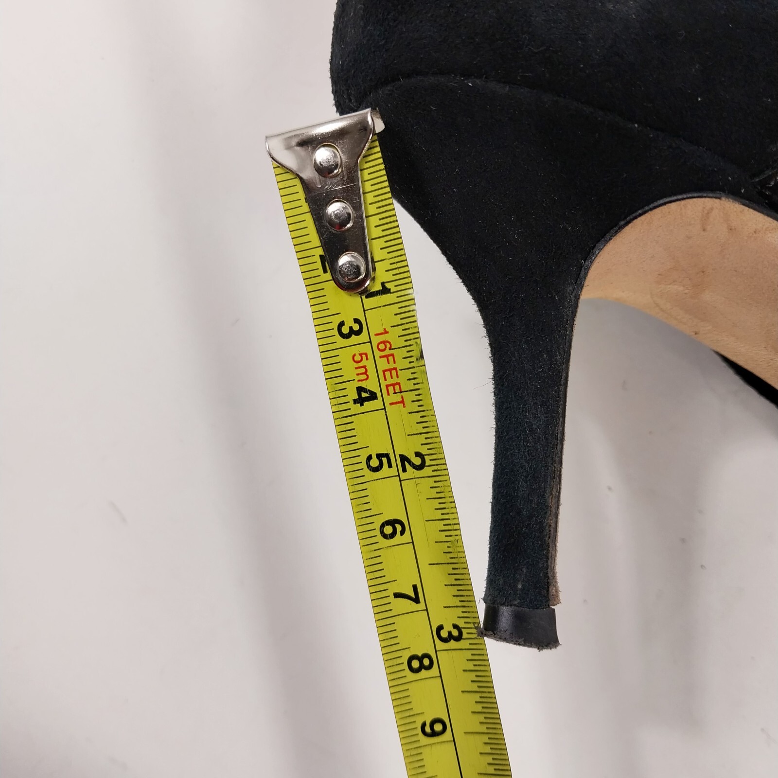 SAKS Fifth Avenue Boots Womens 9.5 Black Suede Medium 3″ Heel Stiletto Designer