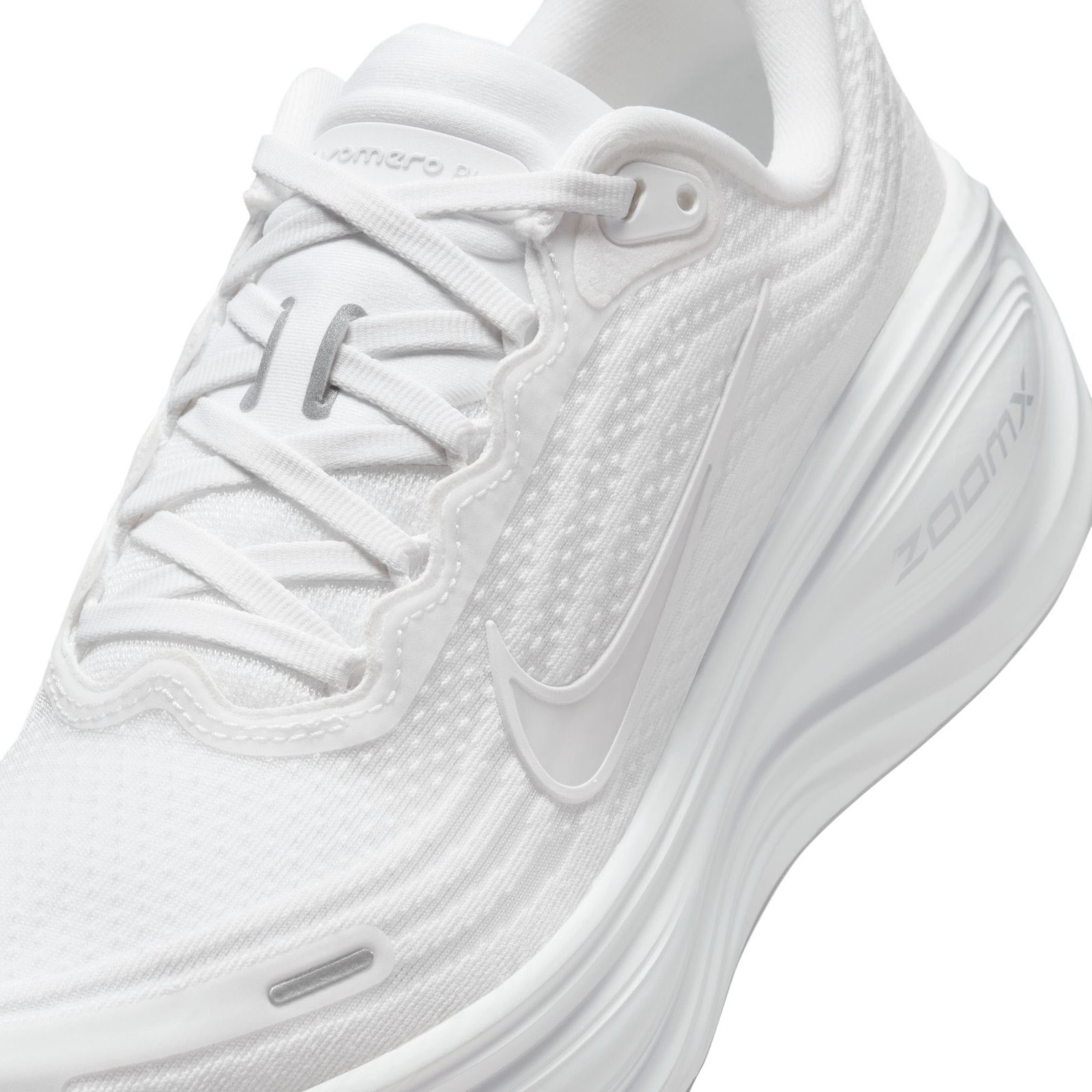 Nike Vomero Plus Road-Running Shoes – Women’s-White/Grey/Metallic Silver