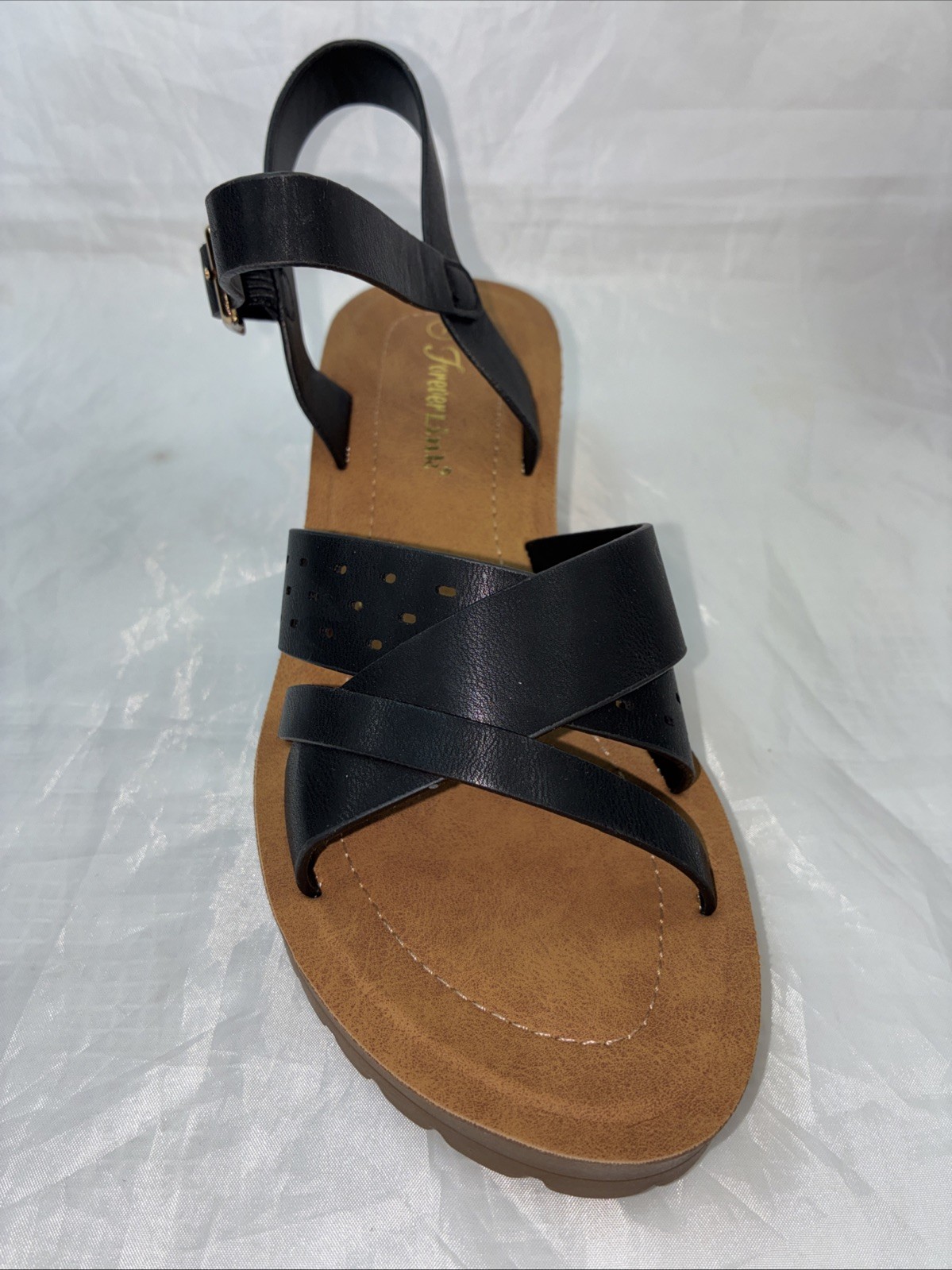 FOREVER-TALA Women PLATFORM Sandal Ankle Strap EYELET 2.5″ Mid-Chunky Block Heel