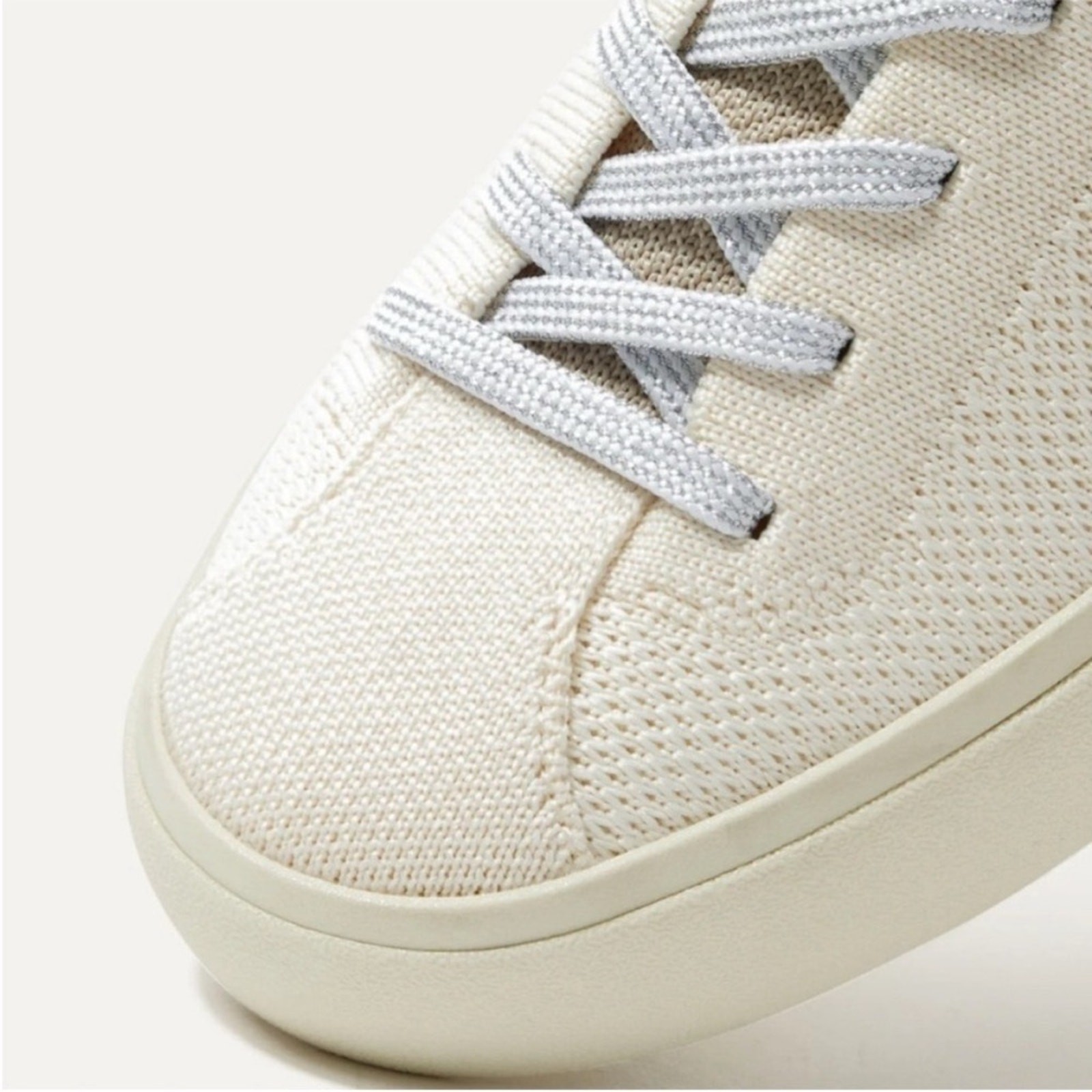 Rothy’s Lace-Up Sneakers Diamond Twill Cream Size 11.5 NIB