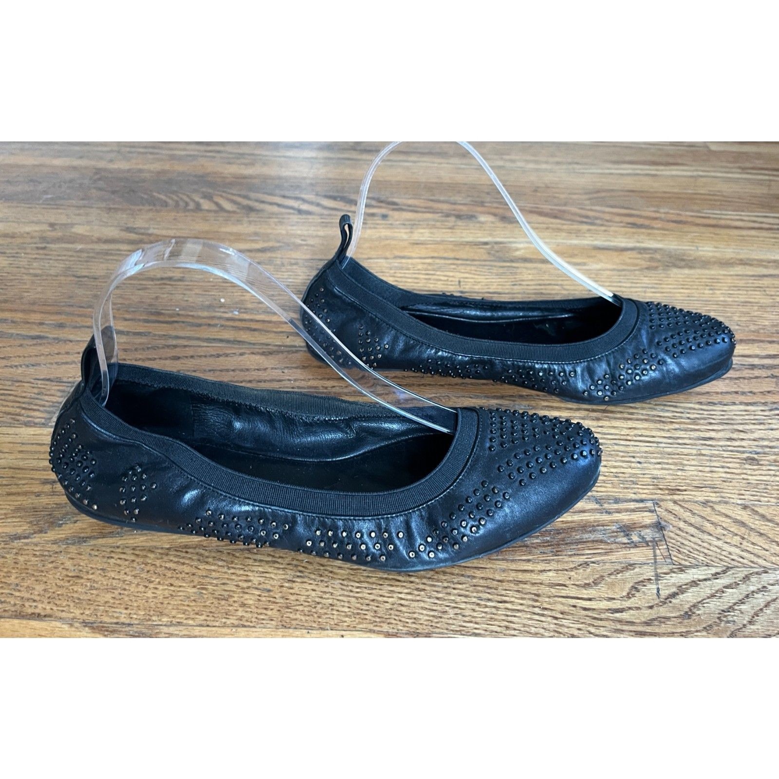 See By Chloe Black Studded Ballet Flat Slip On Shoes Women’s Size EU 39 US 8.5