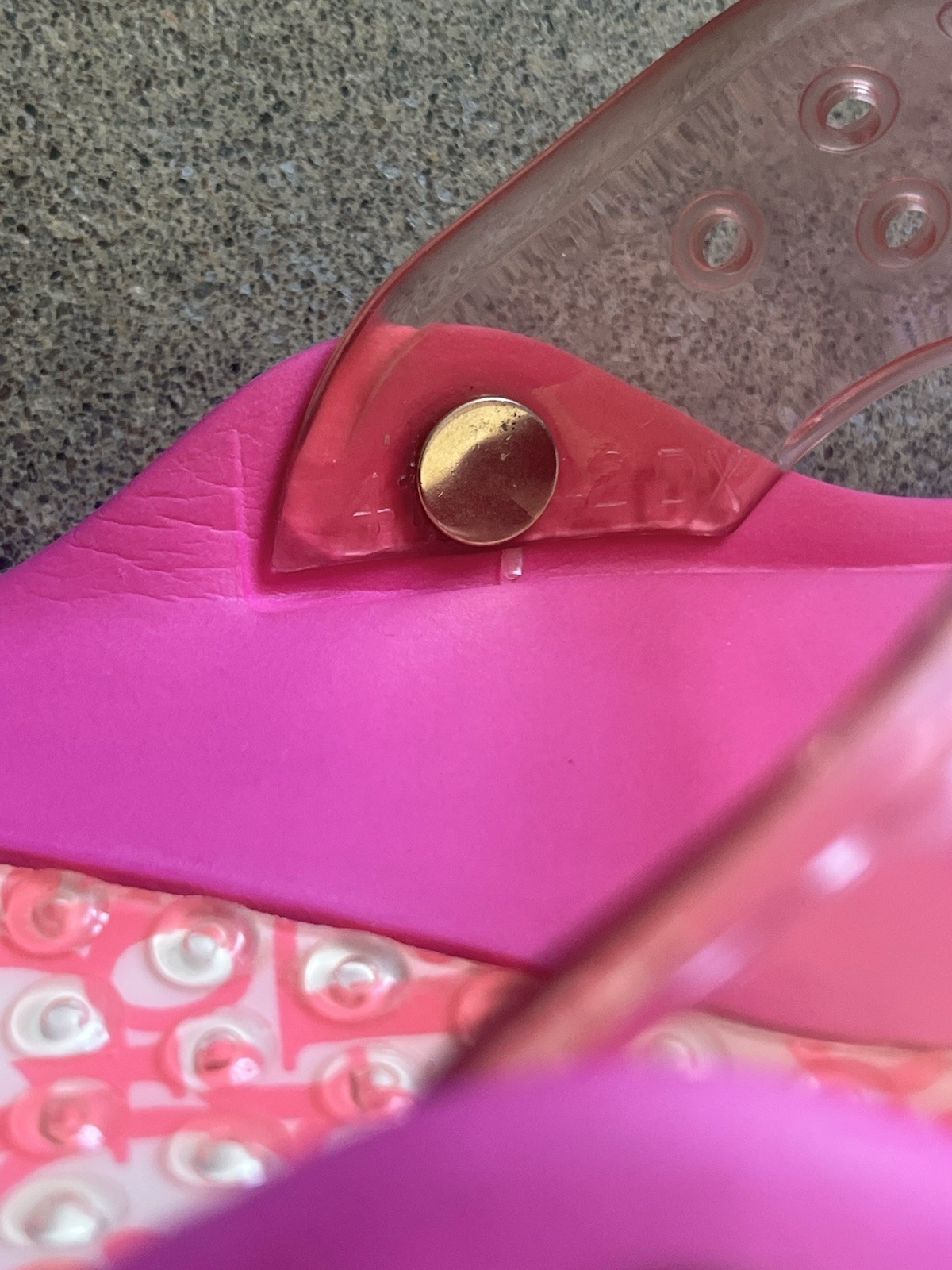 Vintage Christian Dior Galliano Diorissimo Monogram Clear Slide Sandals Pink 42