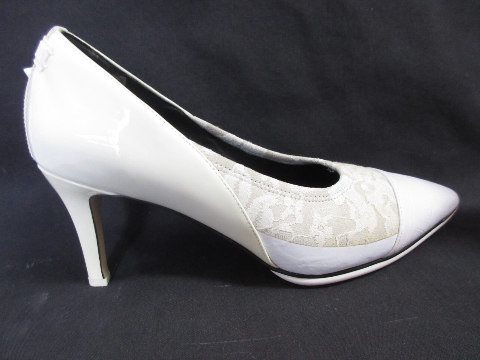 Cole Hann RODARTE Lace Fabric & Leather 3.25″ Tall Pointed Heels, Size 9B, VGC