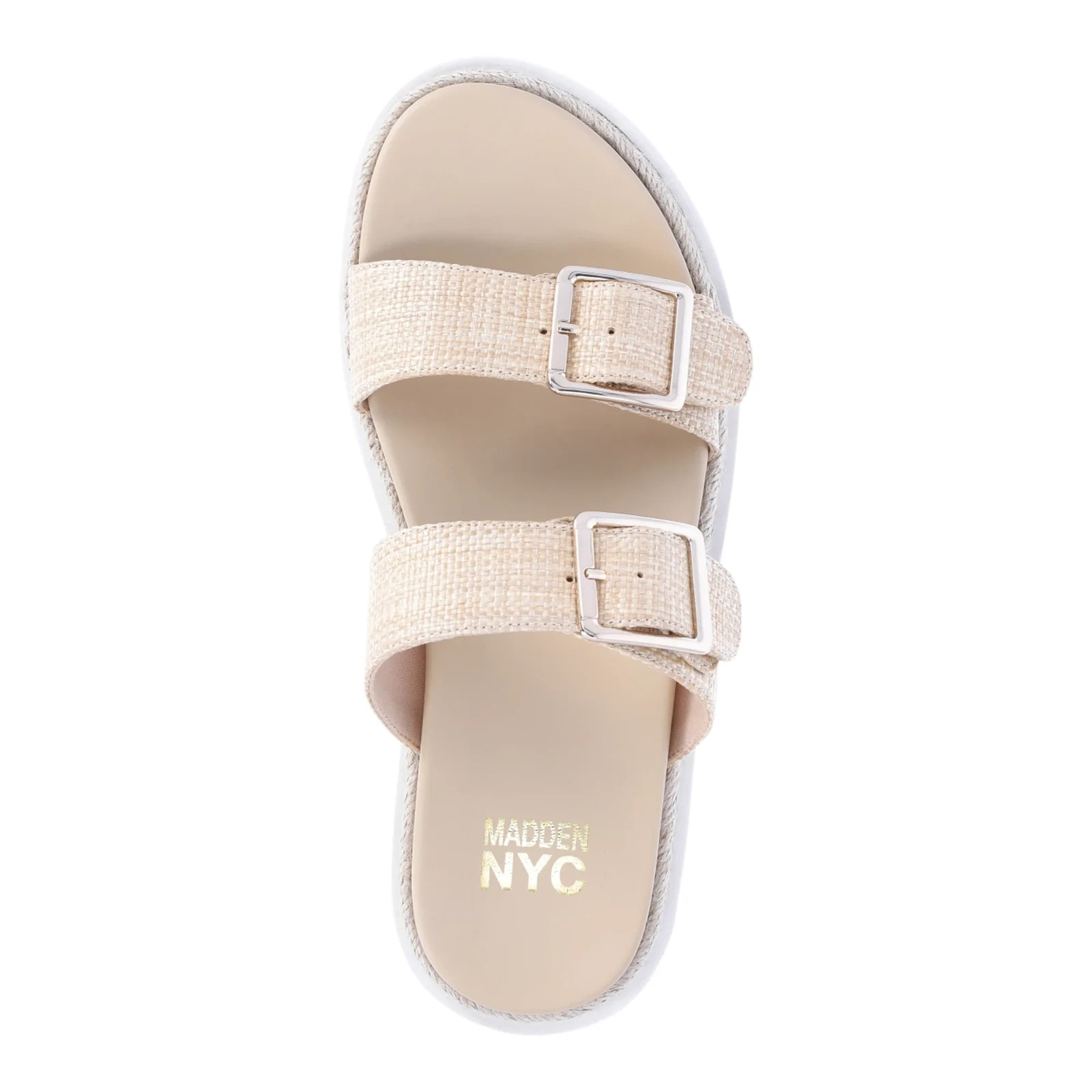 Steve Madden NYC Women’s Platform Sandals, Tan Raffia