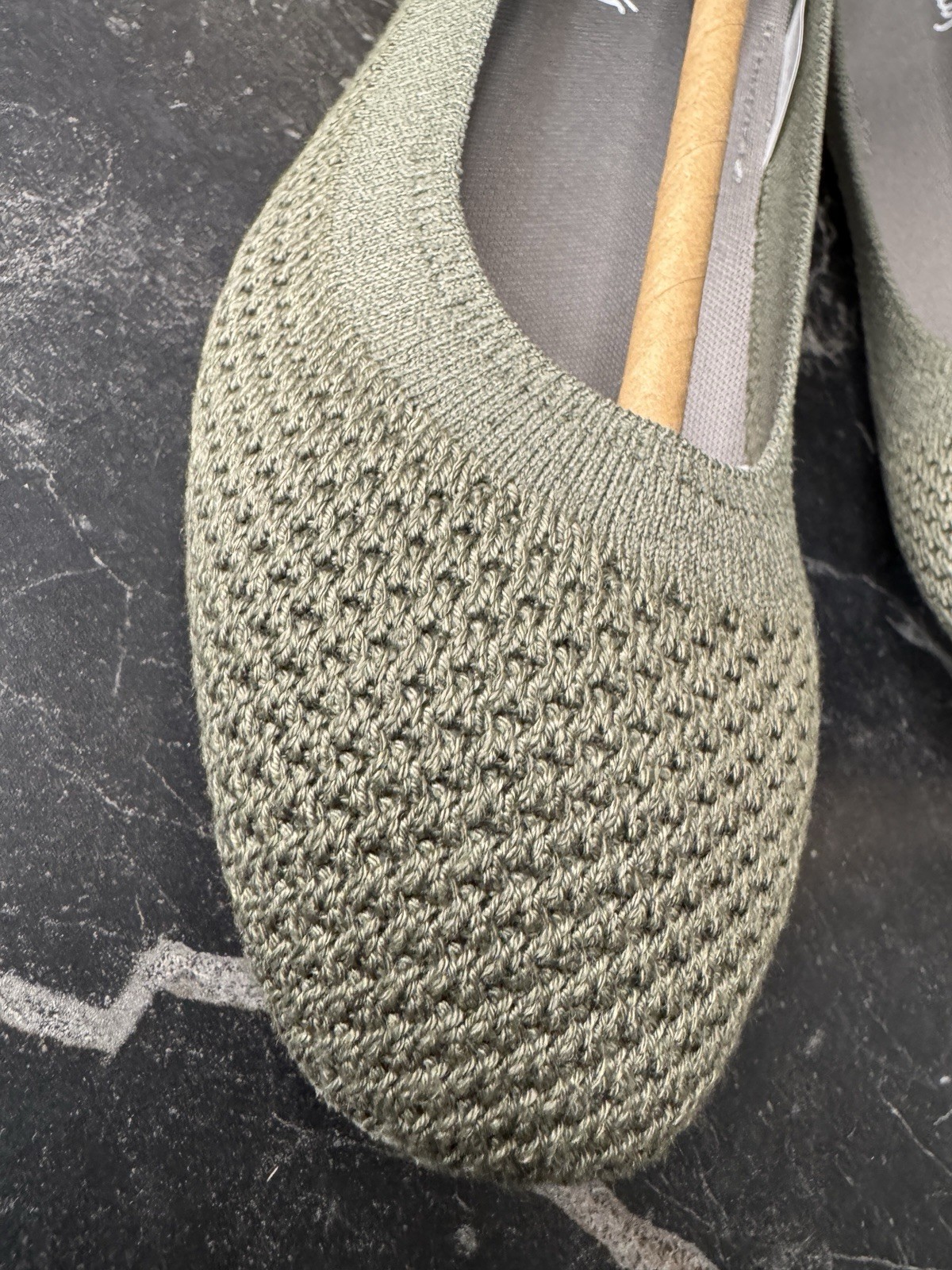 NEW ALLBIRDS TREE BREEZER RUGGED GREEN BALLET FLATS SHOES CASUAL WOMENS SIZE 9