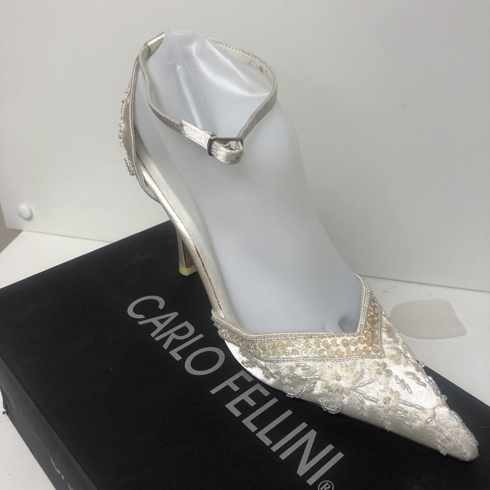 Carlo Fellini Casablanca women’s nightlife sequins shoes Ivory US Sizes