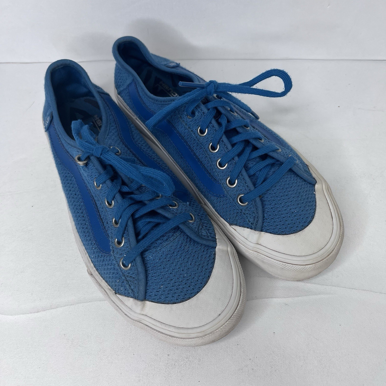 Vans Positive Vibes Warriors Blue Mesh Ultracush Skate Shoes Womens Size 7.5