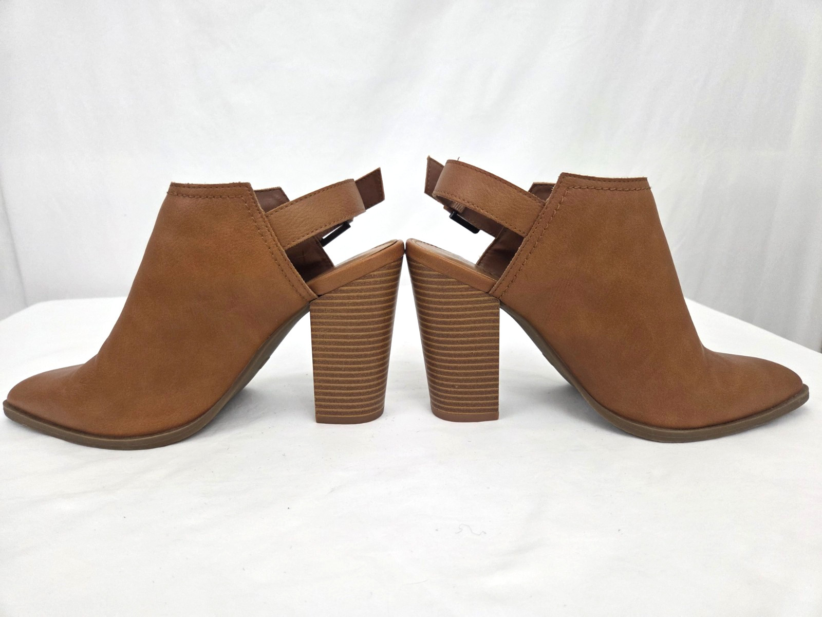 A New Day Women’s Brown Slingback Booties Pointed Toe Block Heel Size 9