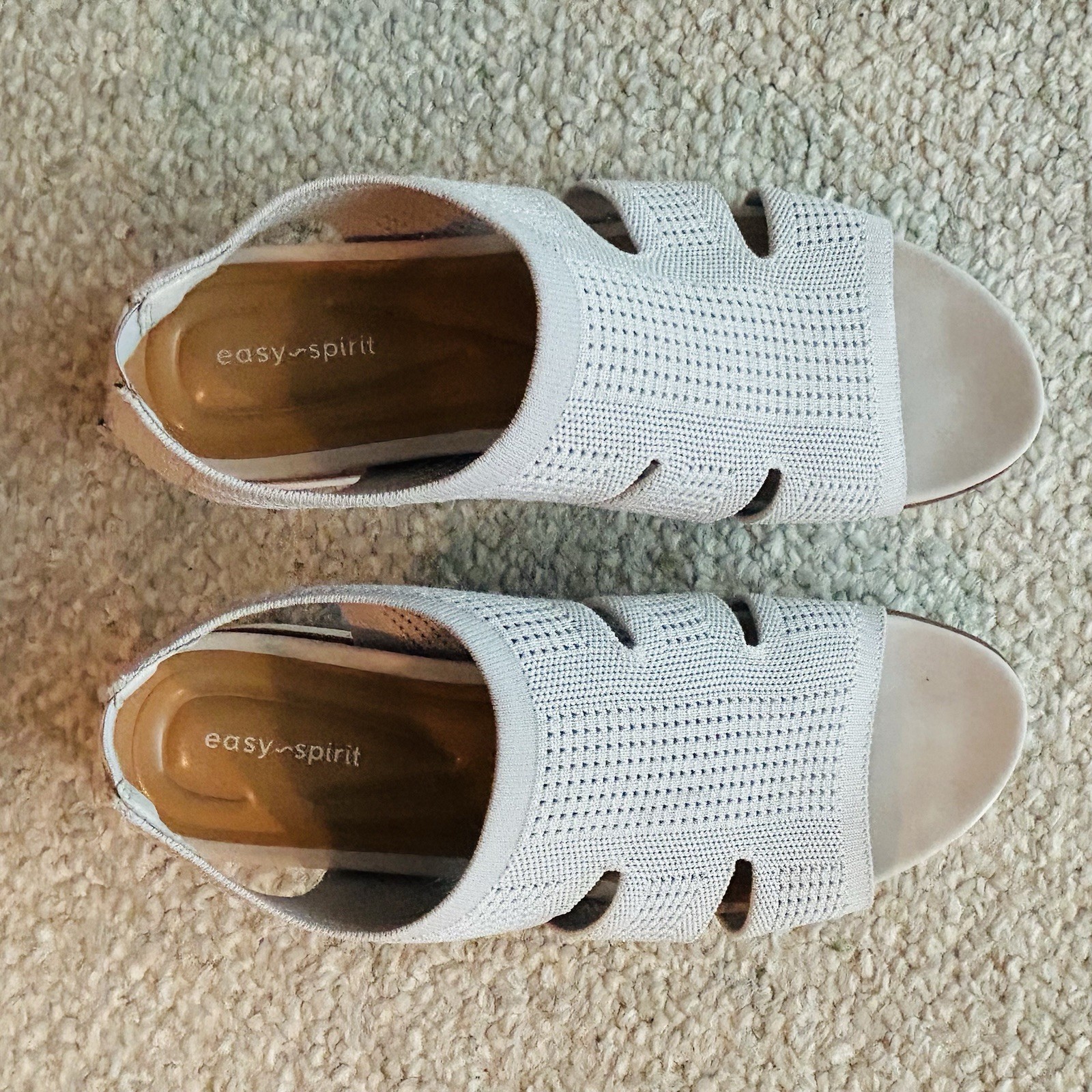 Easy Spirit Women’s Winslow Lightweight Knit Sandals Gray Size 9