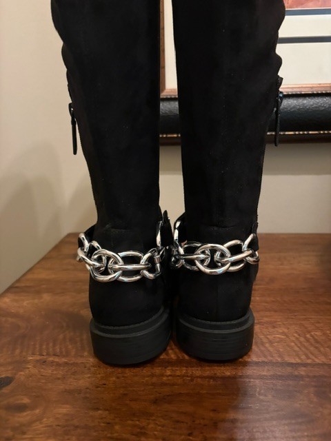 Calvin Klein thigh high harness boots 6.5