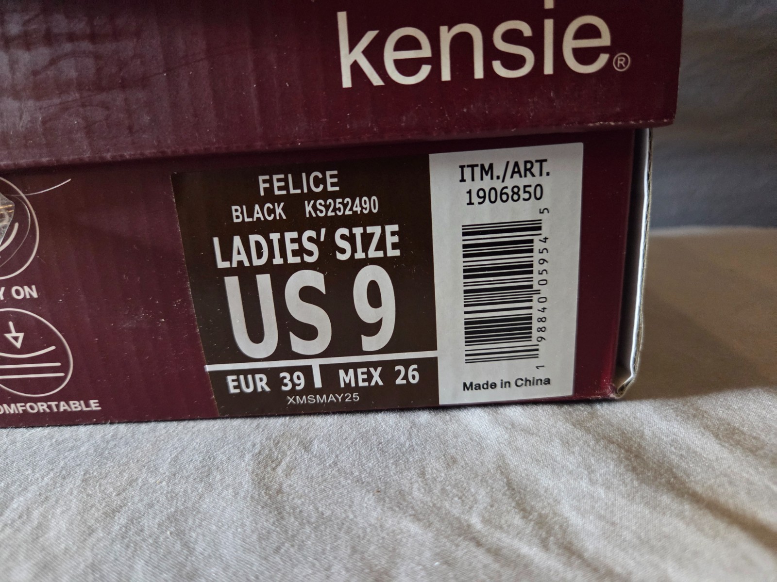 Kensie Felice Slingback Women’s Black Flats Casual Dress Shoes Size 9 w Box