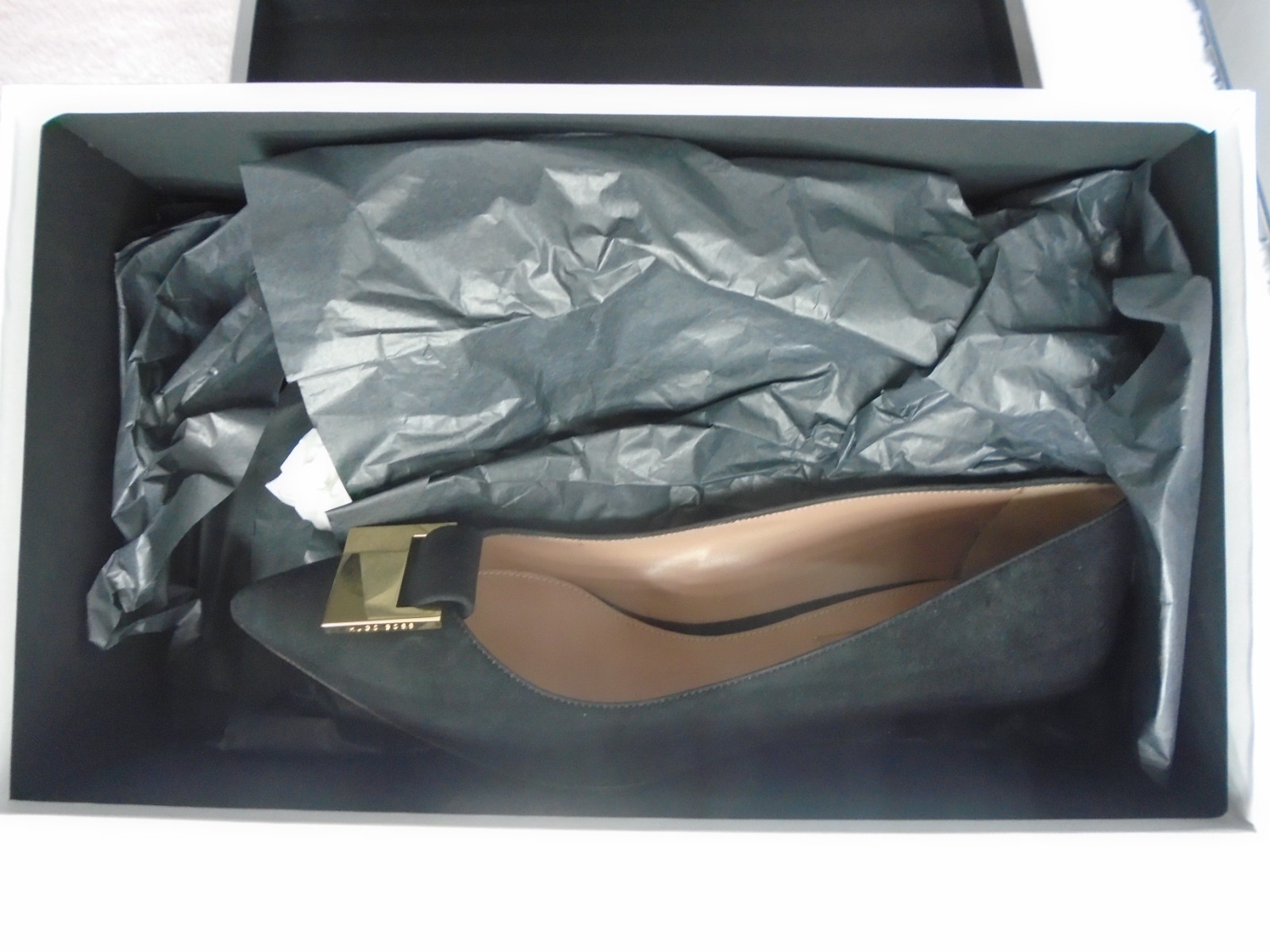 HUGO BOSS Black Suede Leather Munich 35 Pumps Heels Made in Italy Women’s 7.5 US