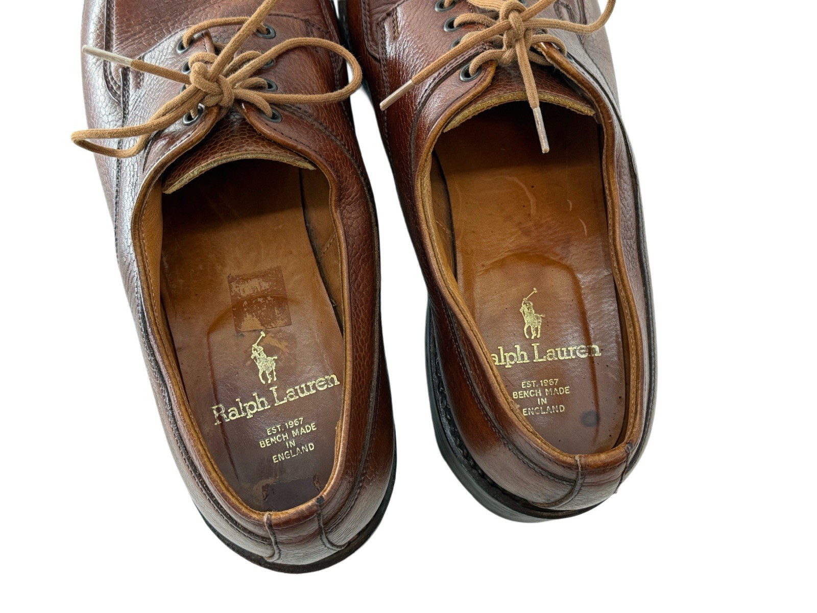 Ralph Lauren Crockett Jones Bench Oxford Shoes Women Sz 9.5 B Brown England YGI