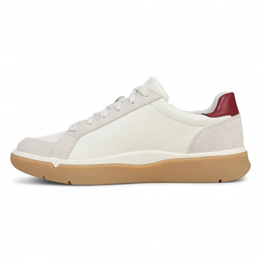 VIONIC Women City Walk AXS Sneaker, Ivory Leather (NEW)