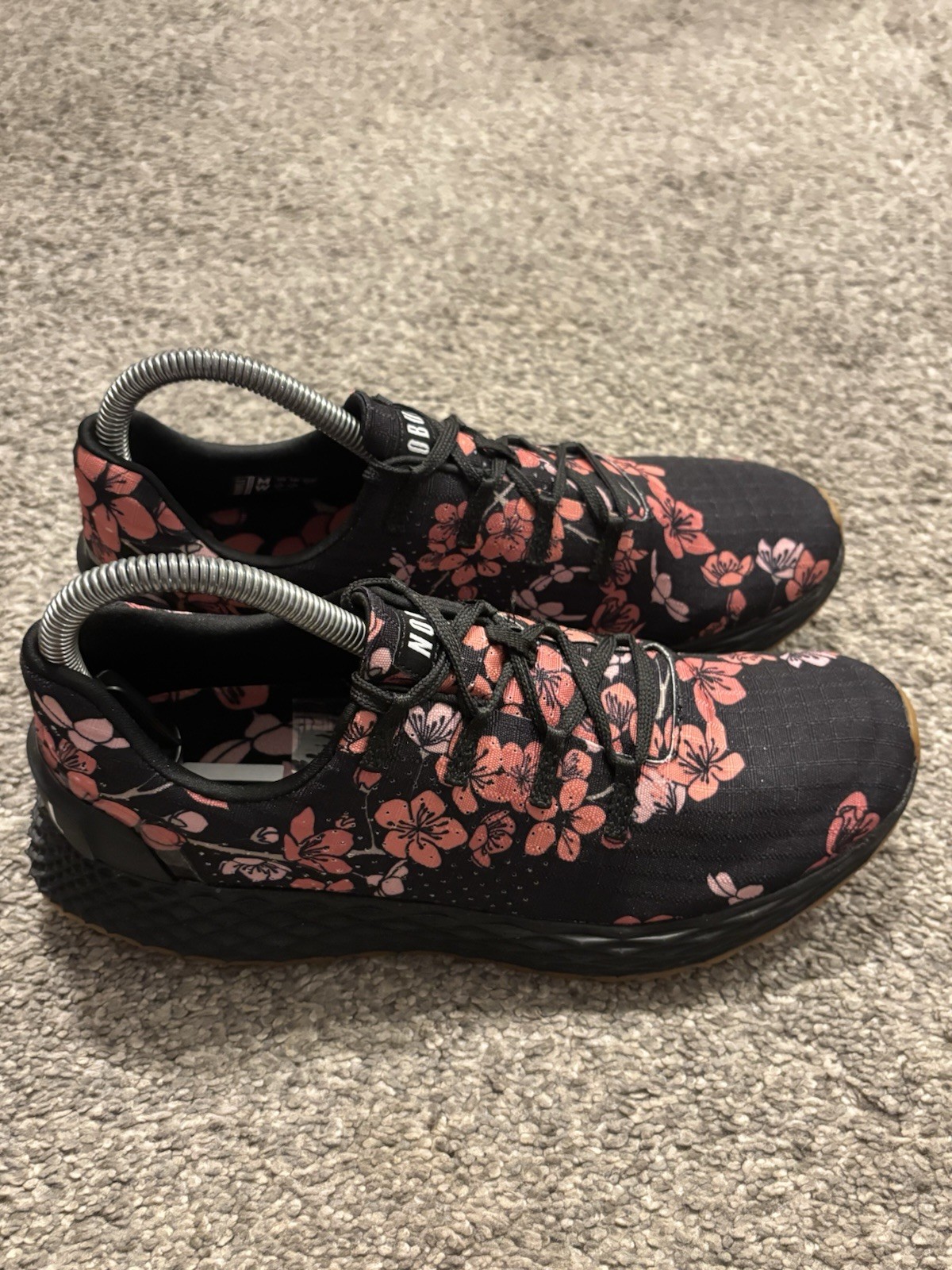 NOBULL Ripstop Runners Women’s Size 6 Black Cherry Blossom Sneakers