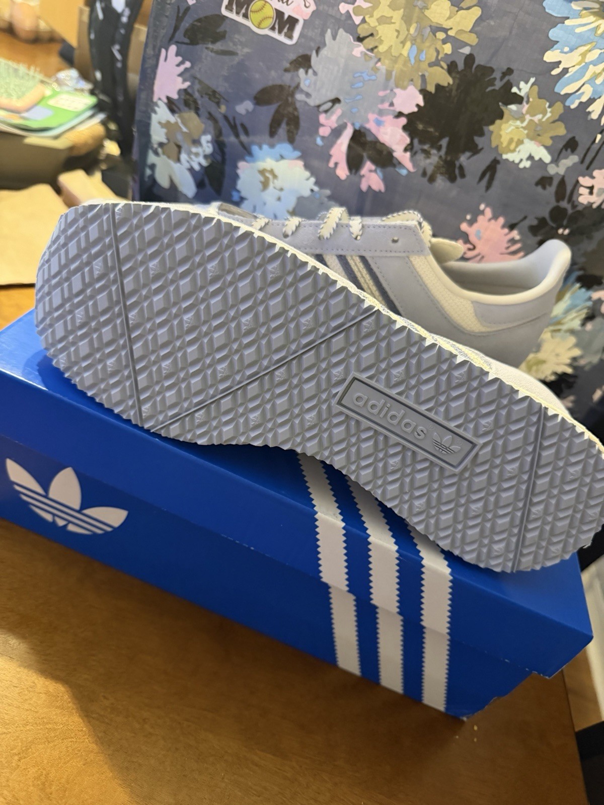 adidas Originals Atlanta W Light Blue/White Lace Up Low Top Sneakers JI2893