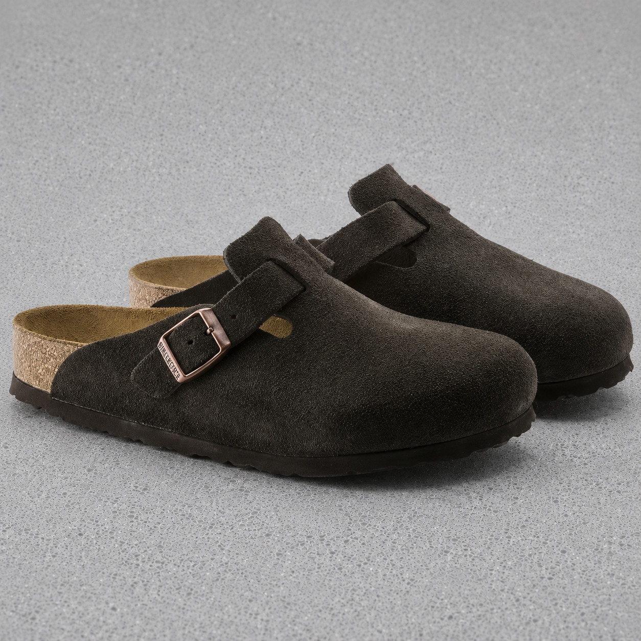 Birkenstock Boston Soft Footbed Suede Mocha Clogs Unisex EU 37-45 Regular/Narrow