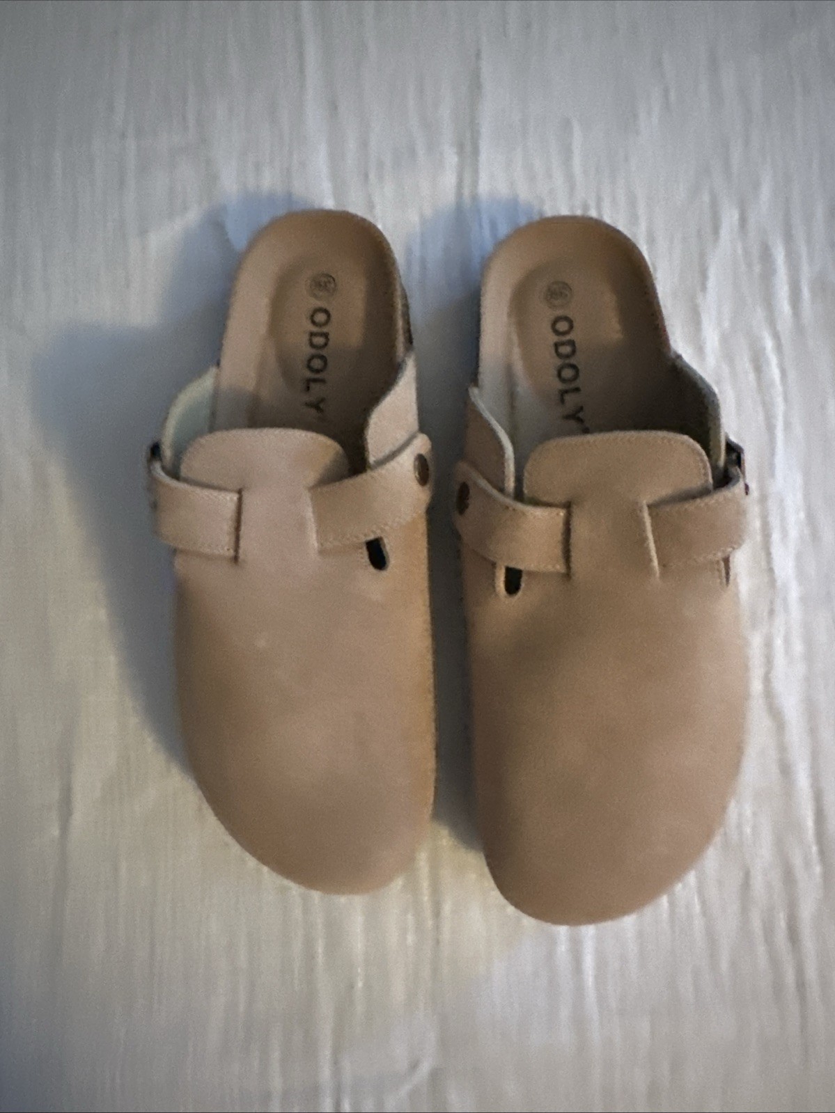 ODOLY Unisex Cork Footbed Slide Sandal Sz 38 With Arch Support