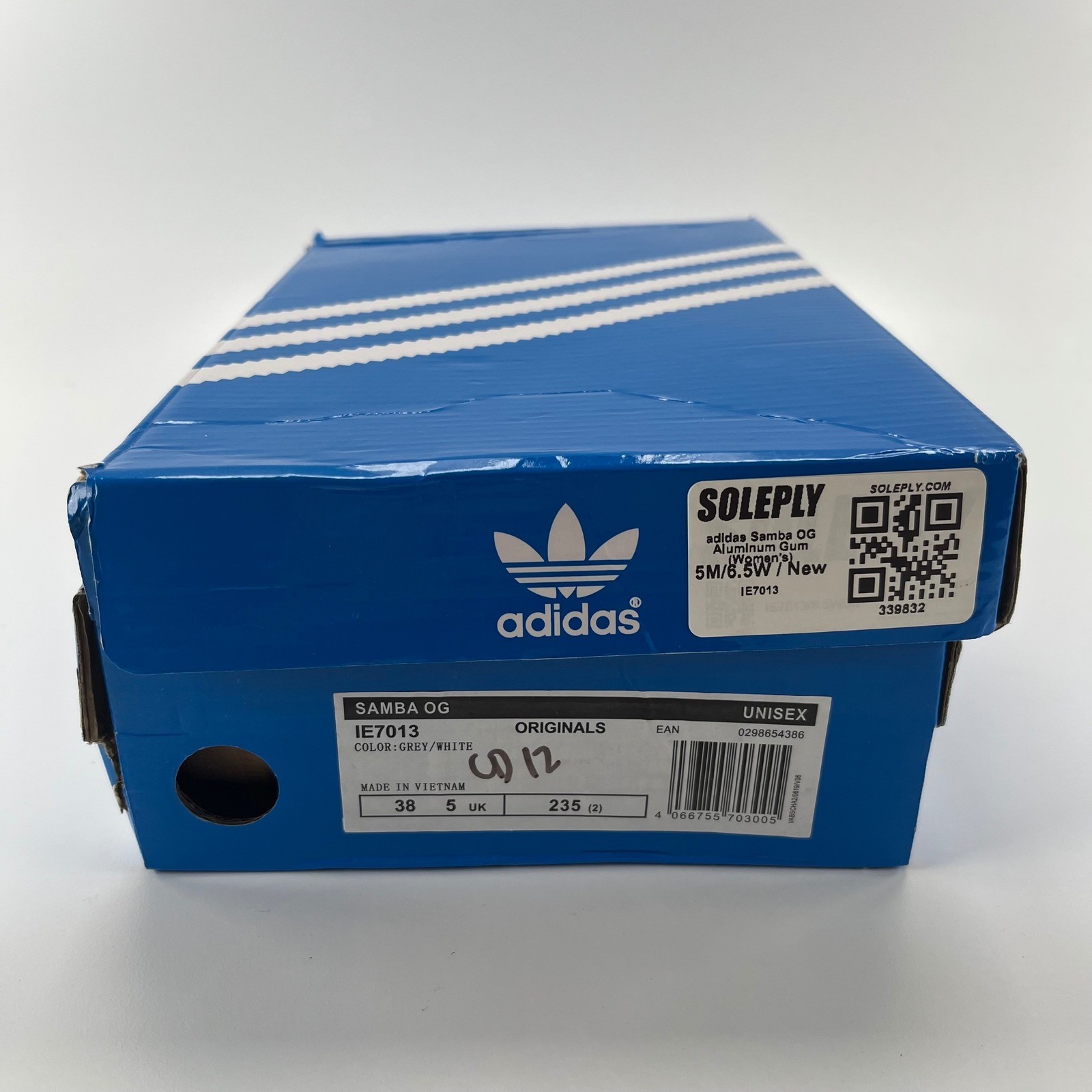 Adidas Samba OG Aluminum Gum Grey White IE7013 Womens Size 6.5 Sneaker Shoes