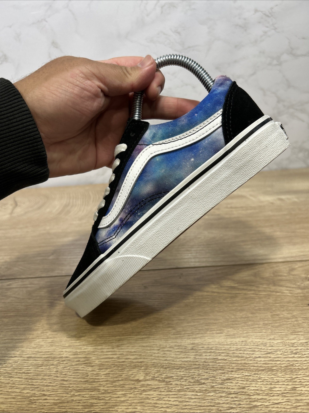 Vans Old Skool Unisex Galaxy Black Skate Women Shoes VN0A3WKTG4F Sz 5 New