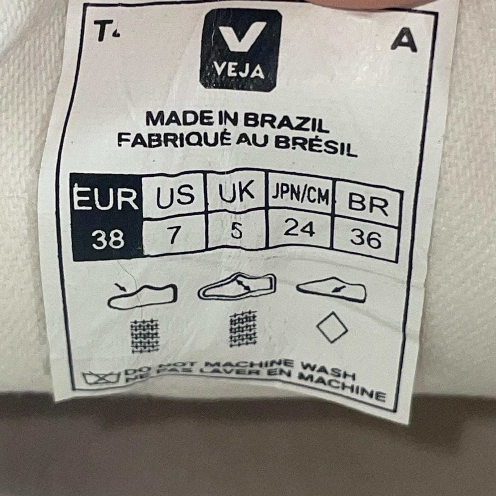 Veja Esplar Logo Sneakers Women’s Size 7 White Red Shoes Classic Comfort Canvas