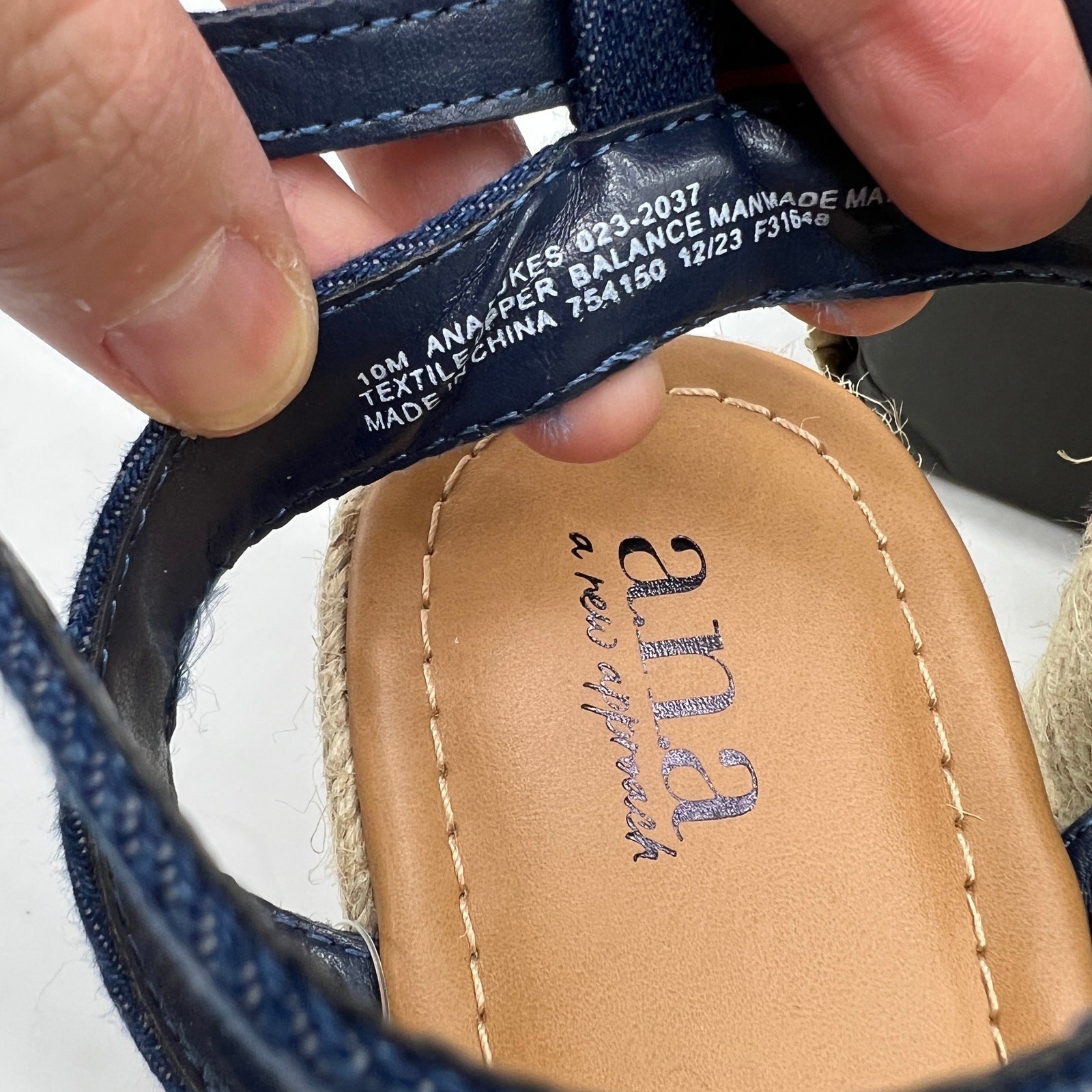 a.n.a Womens Dukes Heeled Sandals Denim Blue Size 10M