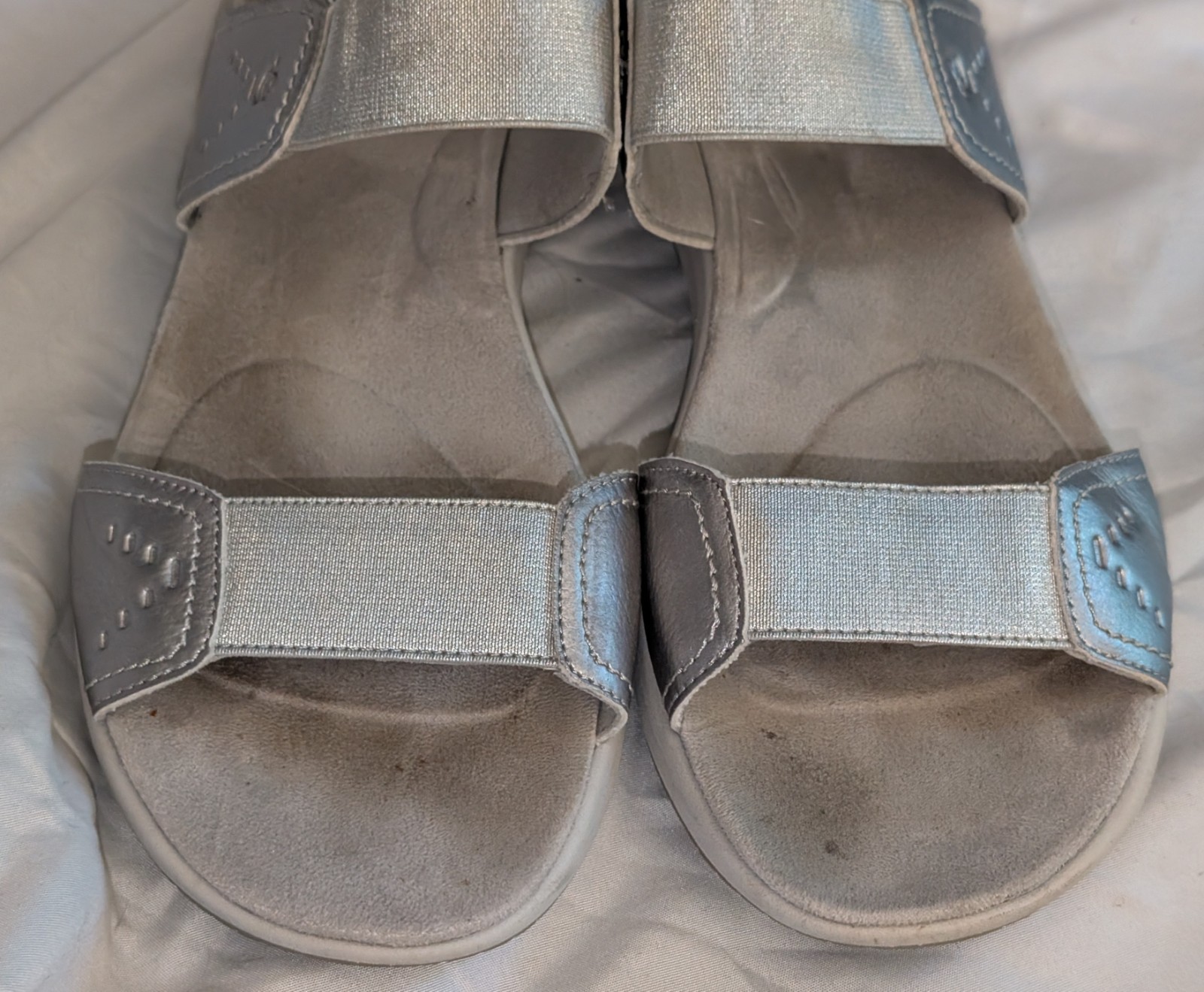 Easy Spirit Womens Darter 3 Metallic Ankle Strap Shoes 12 Medium (B,M)