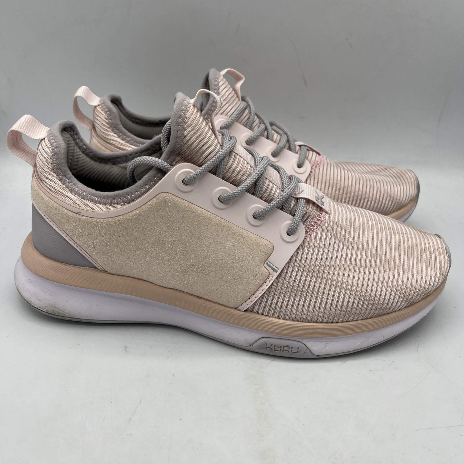 Kuru Atom Cloud Sneakers Womens Sz 8 Pink Lace Up Athletic Running Shoes