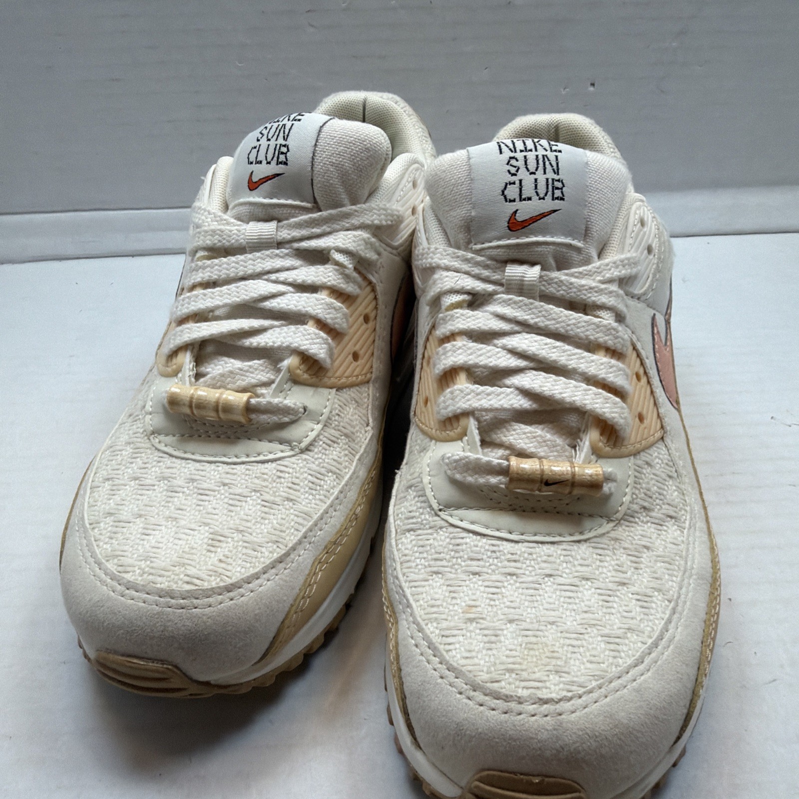 Nike W Air Max 90 Sun Club Sail White Orange Beige DJ9997-101 Women’s Size 9