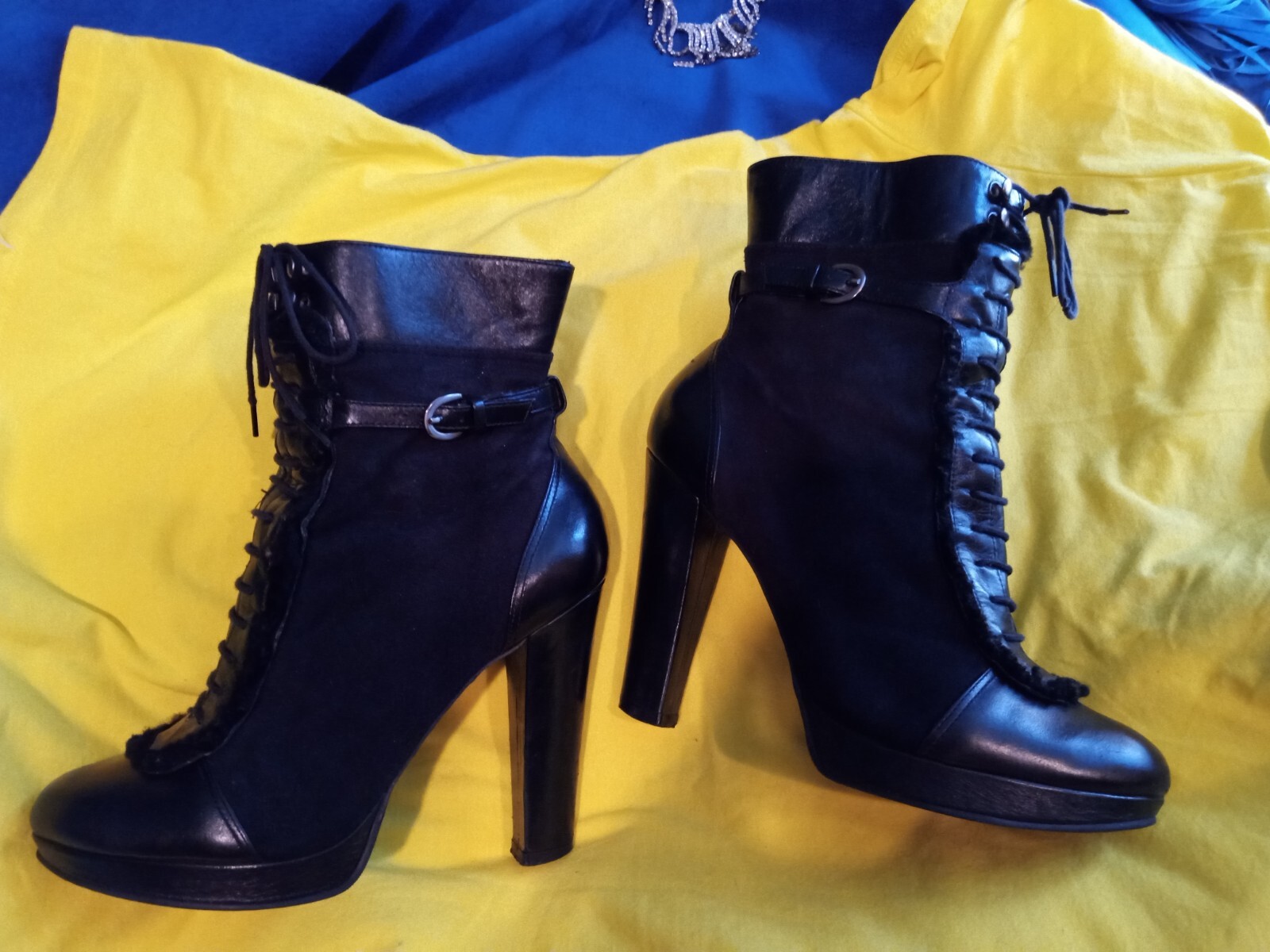 L.K. Bennett Gorgeous Butter Soft Suede Leather Boots Heels Black Must See! US 7