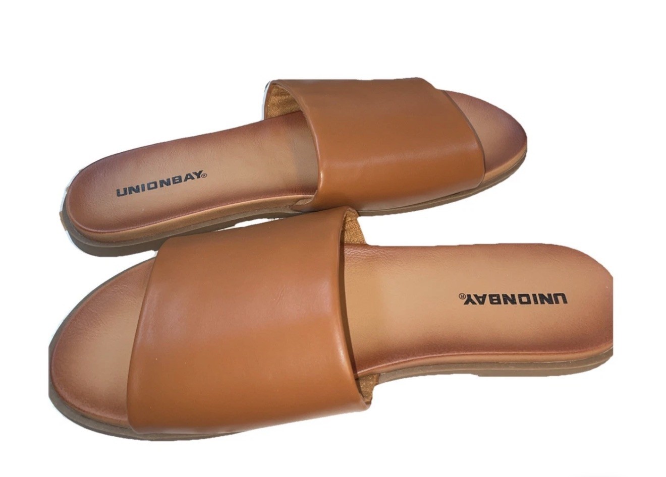 UnionBay Renee Women’s Soft Brown Comfort Slip On Slide Sandal Size 10