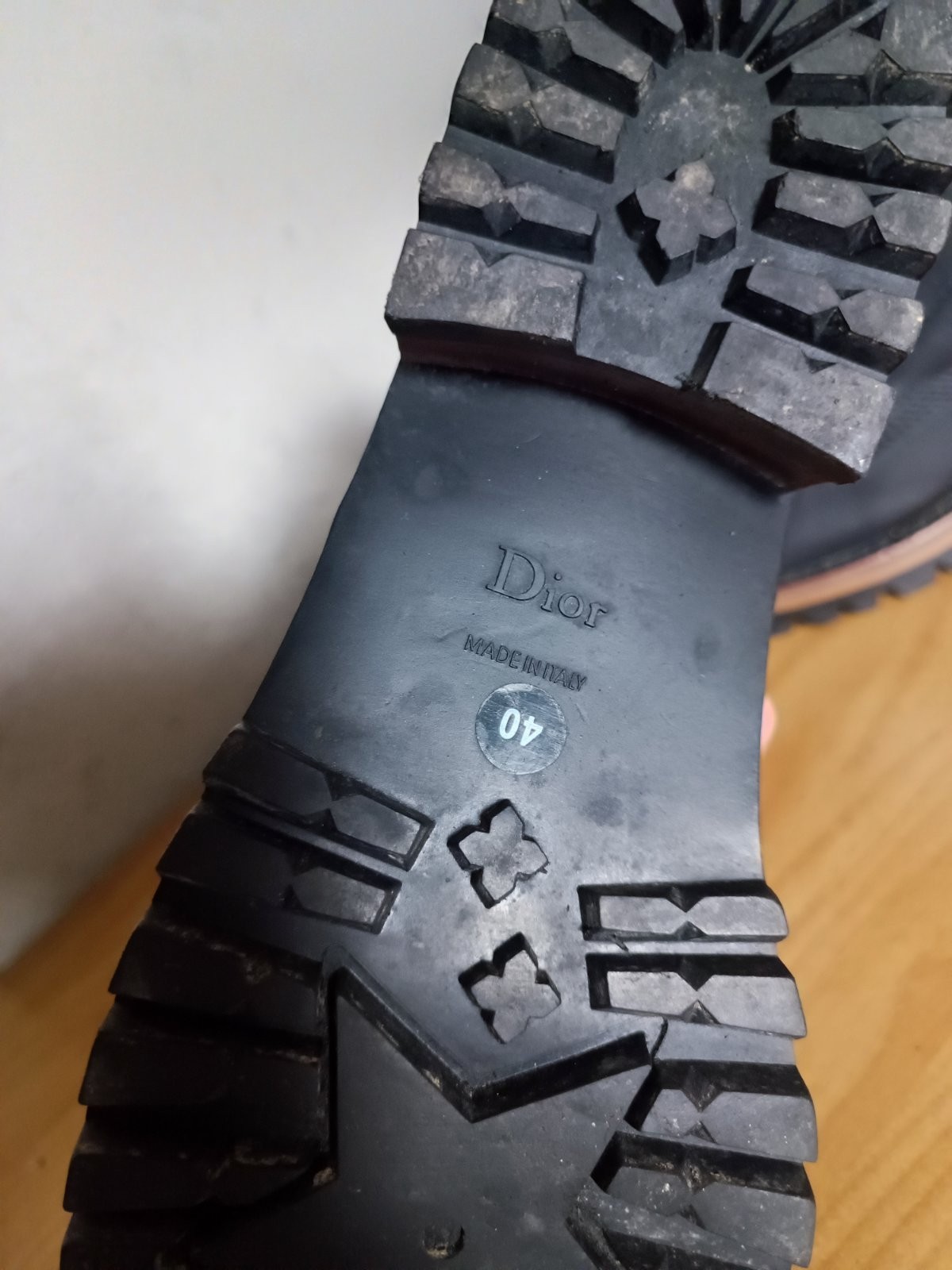 Christian Dior Black Leather Quest Combat Boots