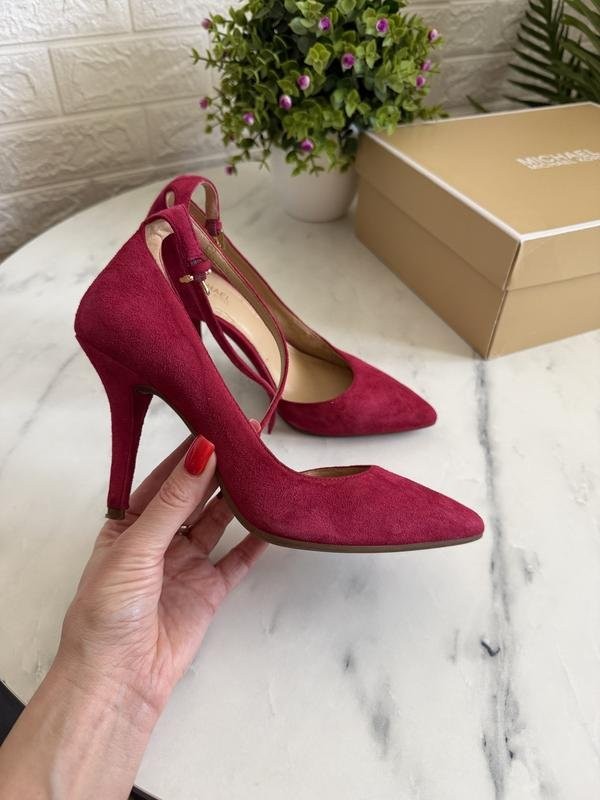 women michael kors heels red suede 35.5