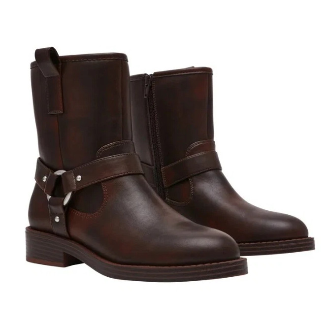 N.W.T DV by Dolce Vita Women’s Brown Moto Mid-Calf Boots W/Zip Closure Size 6