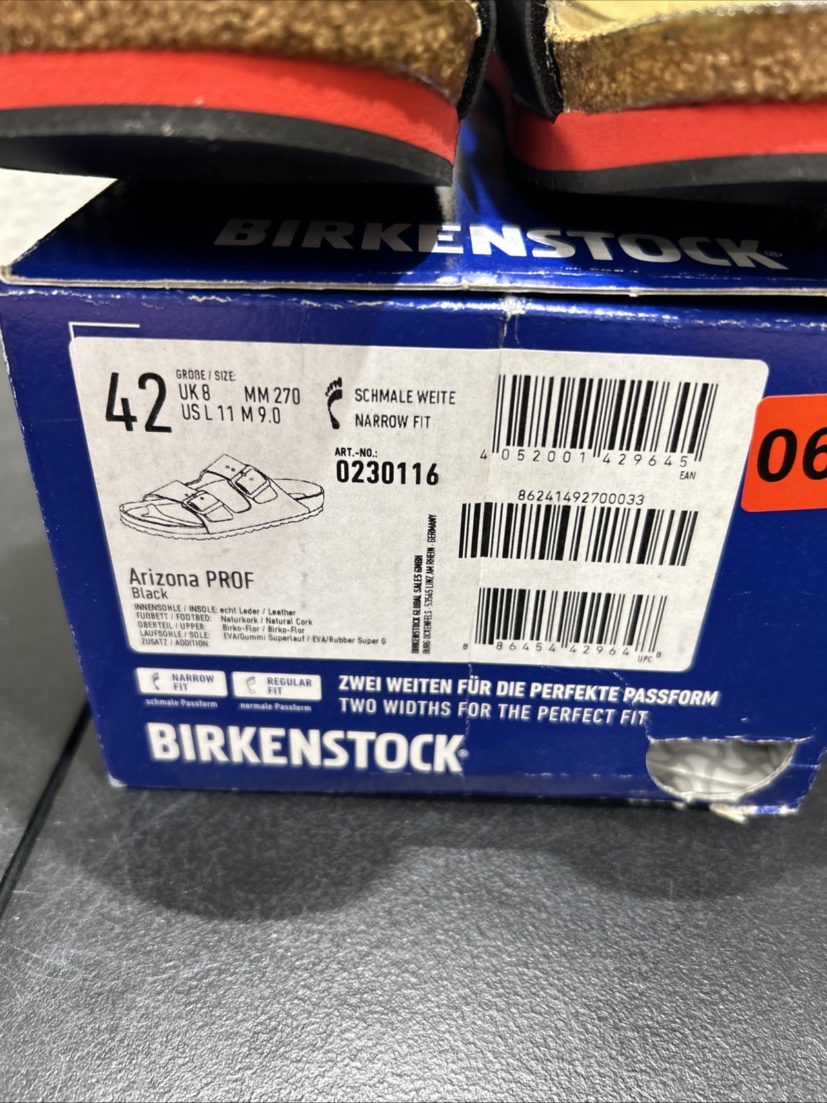 Birkenstock Arizona Prof Black EU 42 US W11 M9