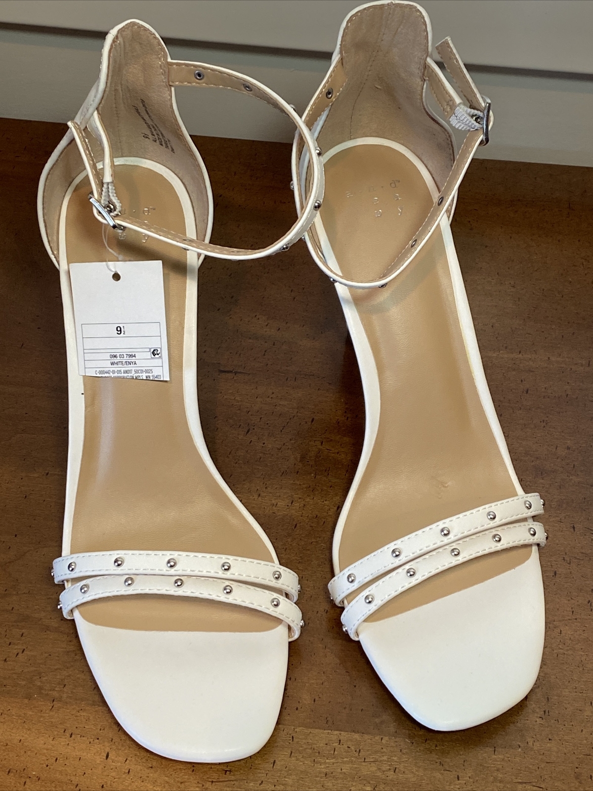 Women’s White Heels Size 9.5 Studded Barely There Pump Heels A New Day eBay