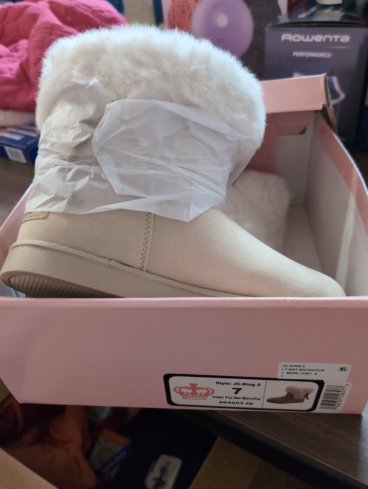 Juicy Couture JC King 2 Color T-lt Micro Fur Size 7