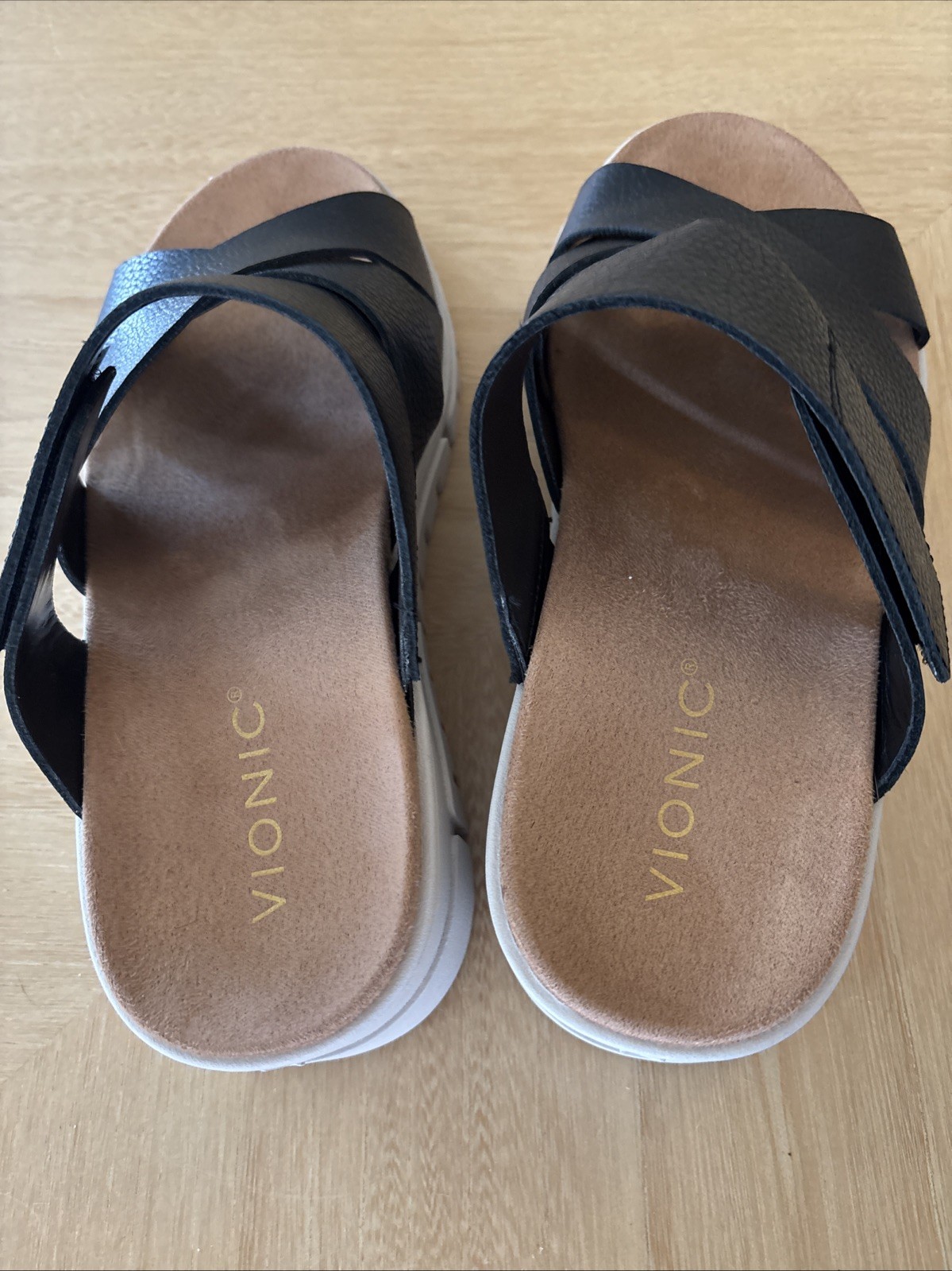 Vionic Uptown Sunset Womens Sandals Black Nubuck USA 6, UK 36,